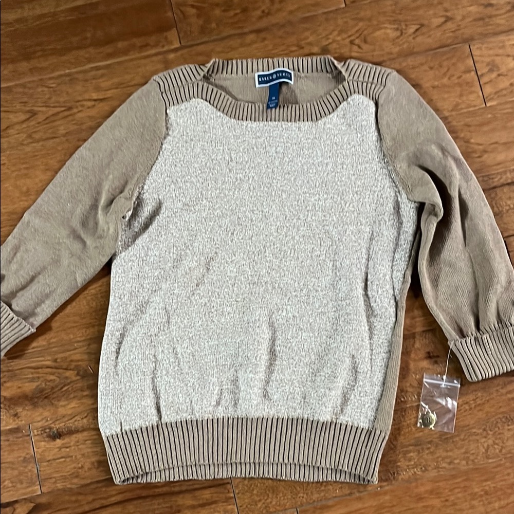 Karen Scott  Women's Beige Sweater 100% cotton